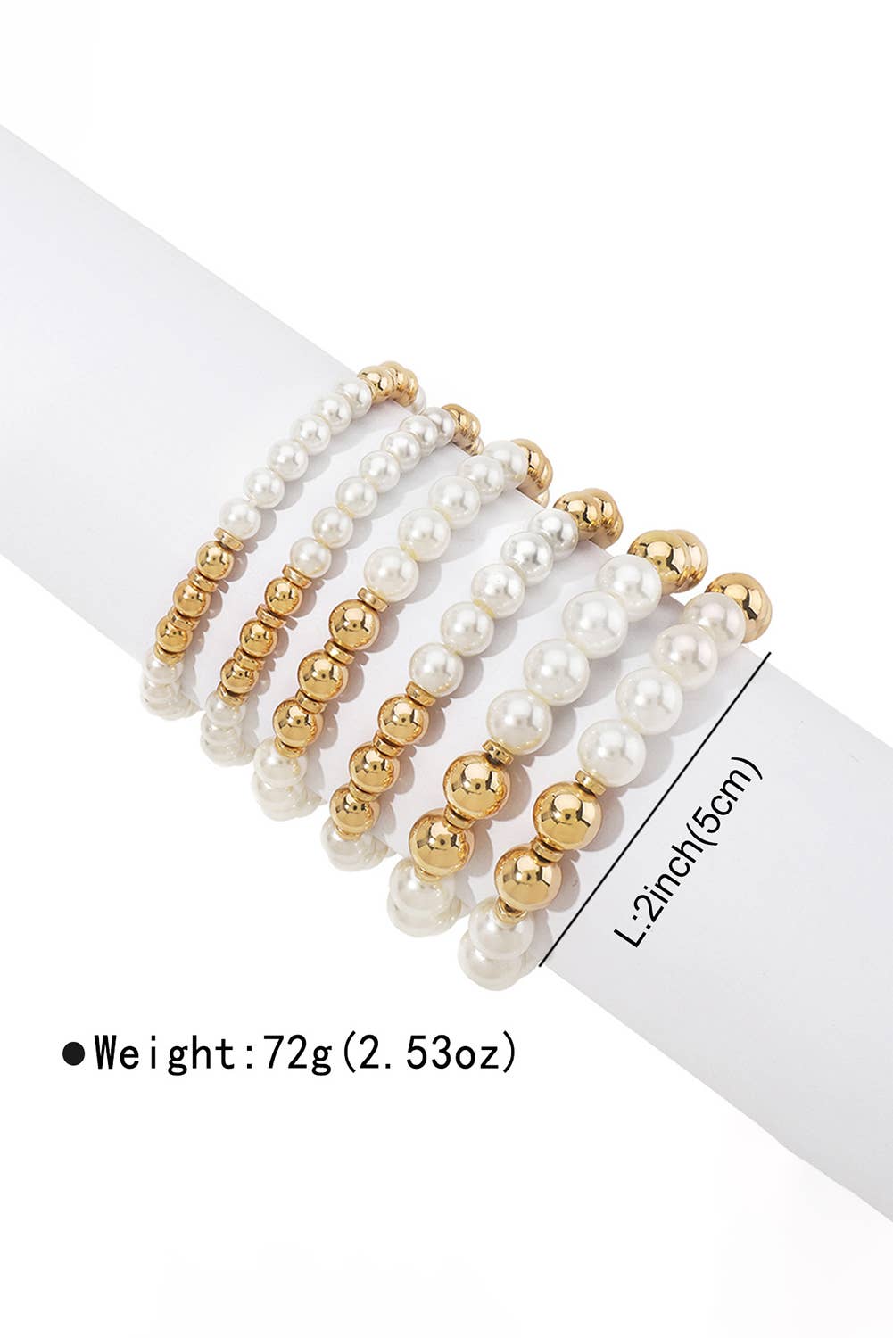 Pearl 5pcs Beaded Bracelet Set | One size