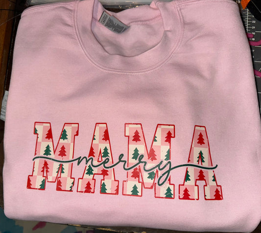 Mama Merry Pink Crewneck